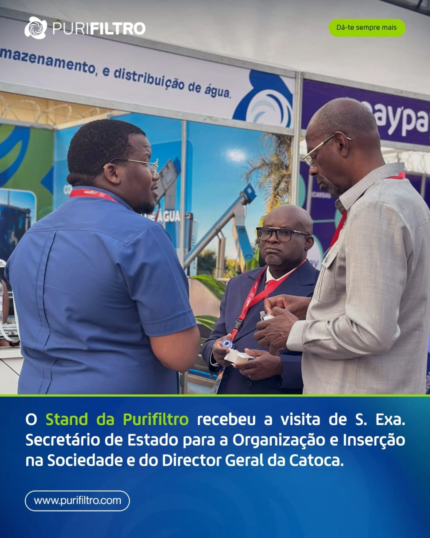 Visita do Director Geral da Catoca e Secretário de Estado no primeiro dia da exposição